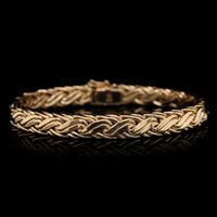 14K Yellow Gold Estate Fancy Link Bracelet