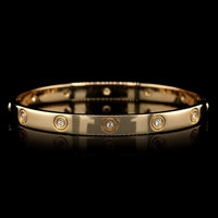 Cartier 18K Yellow Gold Estate Diamond Love Bracelet