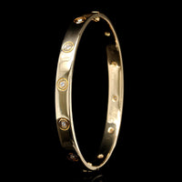Cartier 18K Yellow Gold Estate Diamond Love Bracelet