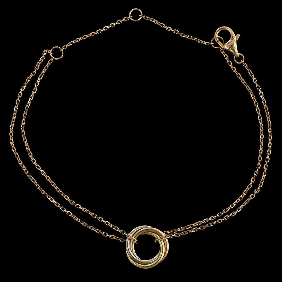 Cartier Trinity Diamond Gold Rolling Bangle Bracelet – Select Antique  Jewelry