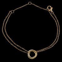 Cartier 18K Tricolor Gold Estate Trinity Bracelet