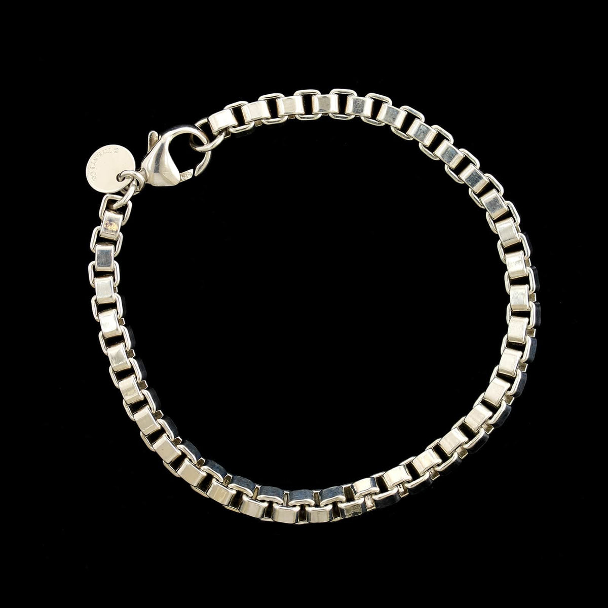 Tiffany & Co. Sterling Silver Estate Venetian Box Link Bracelet