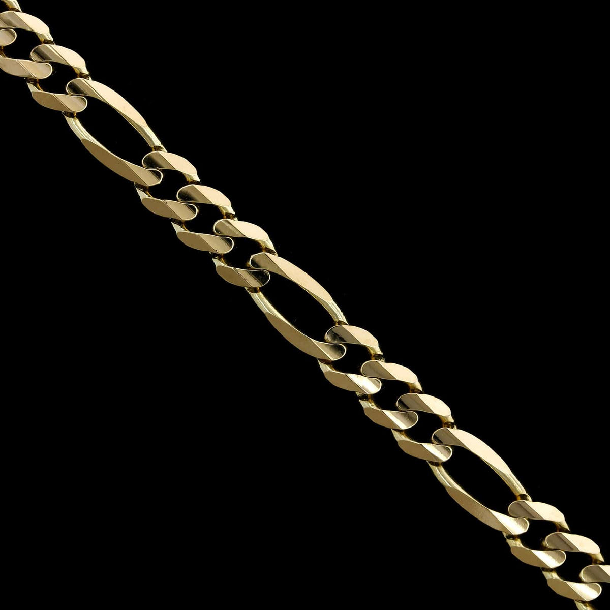 14K Yellow Gold Estate Figaro Link Bracelet