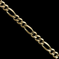 14K Yellow Gold Estate Figaro Link Bracelet