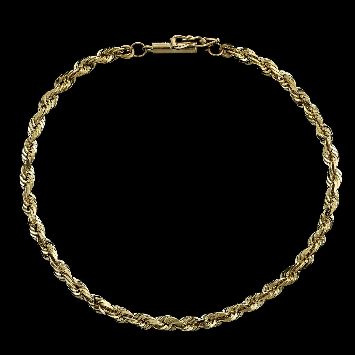 14K Yellow Gold Estate Rope Bracelet