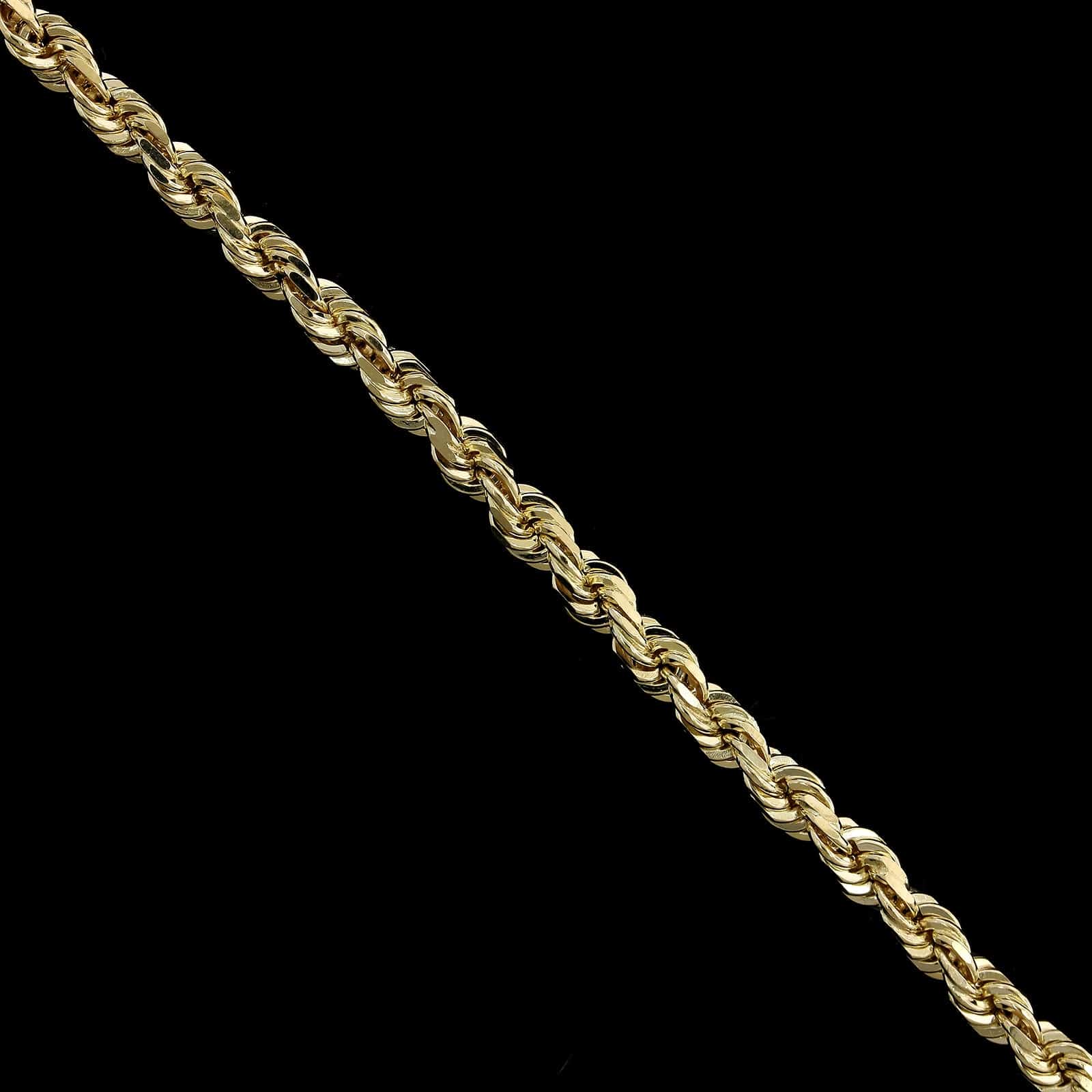 14K Yellow Gold Estate Rope Bracelet