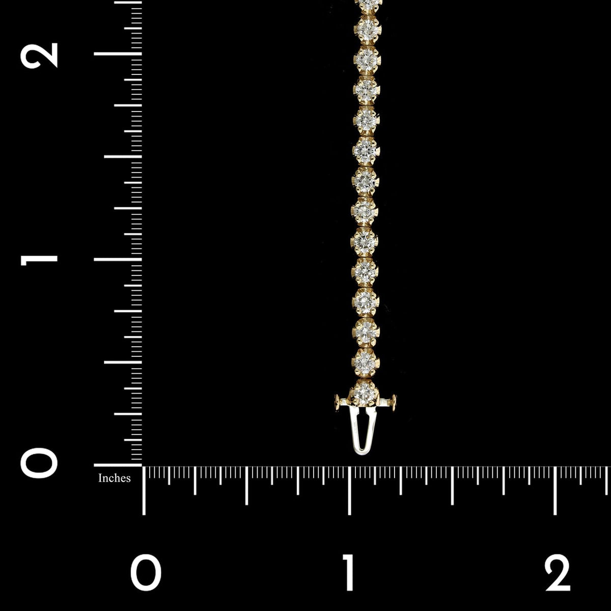 14K Yellow Gold Estate Diamond Tennis Bracelet