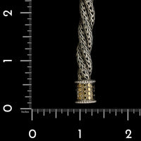 John Hardy Sterling Silver and 18K Yellow Gold Estate Triple Twist Dot Bracelet