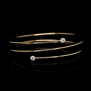 Tiffany & Co. 18K Yellow Gold Estate Elsa Peretti Diamond Hoop Bracelet