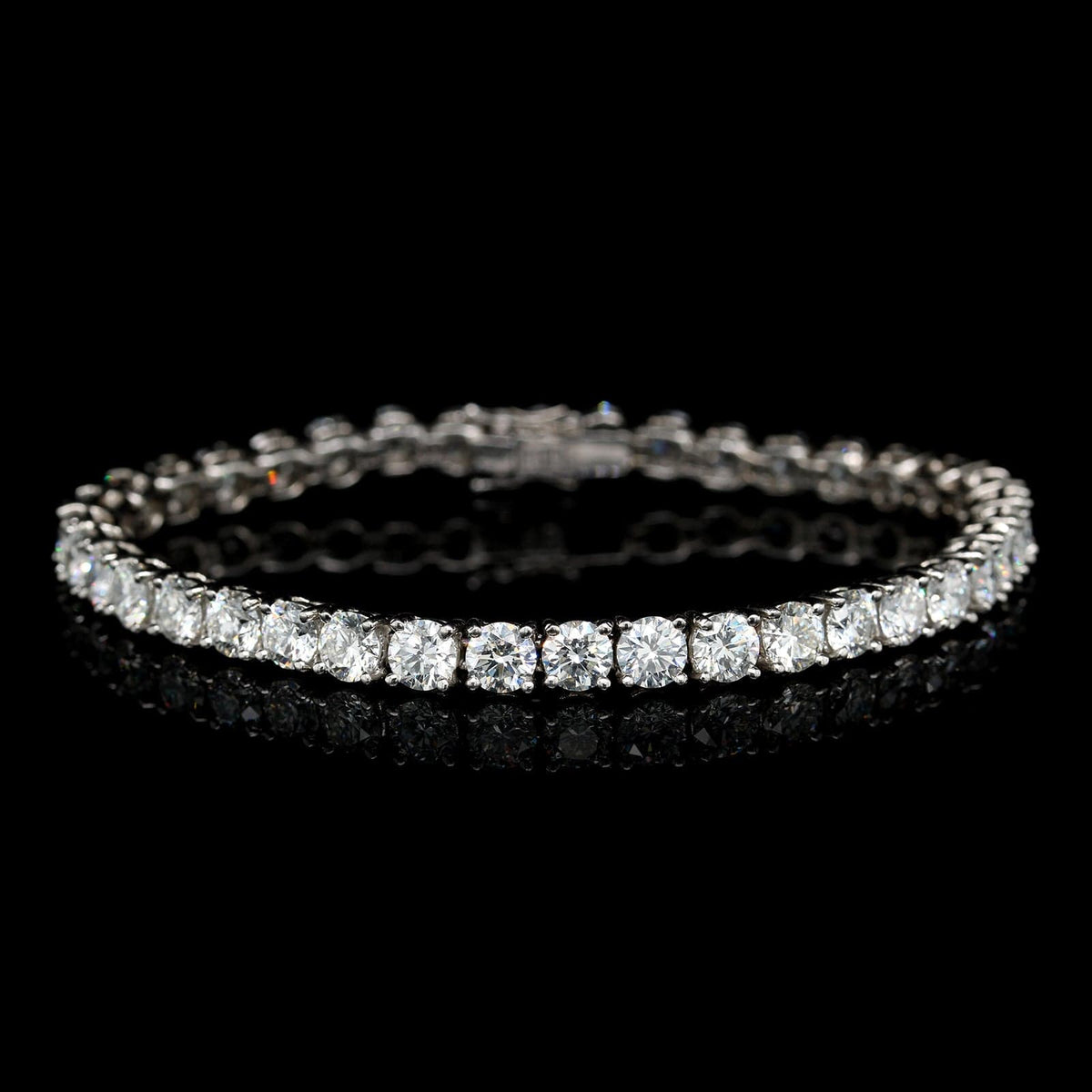 Platinum Estate and Diamond Tennis Bracelet