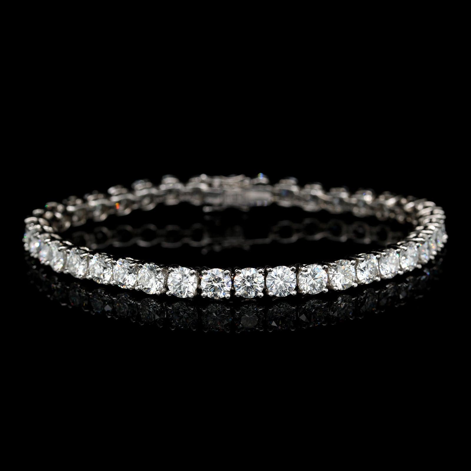 Platinum Estate and Diamond Tennis Bracelet