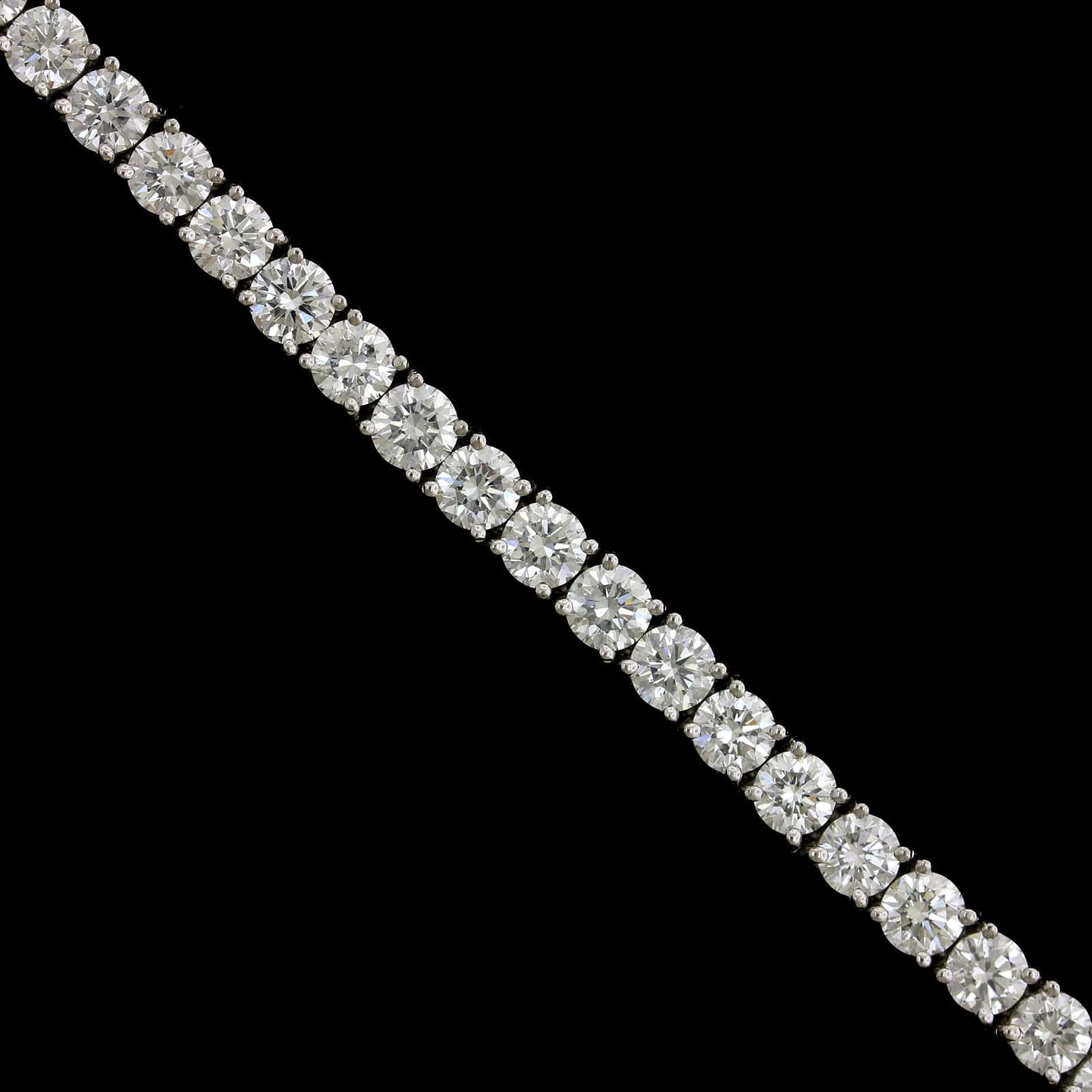 Platinum Estate and Diamond Tennis Bracelet