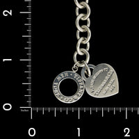 Tiffany & Co. Sterling Silver Estate Heart Tag Return to Tiffany Toggle Bracelet