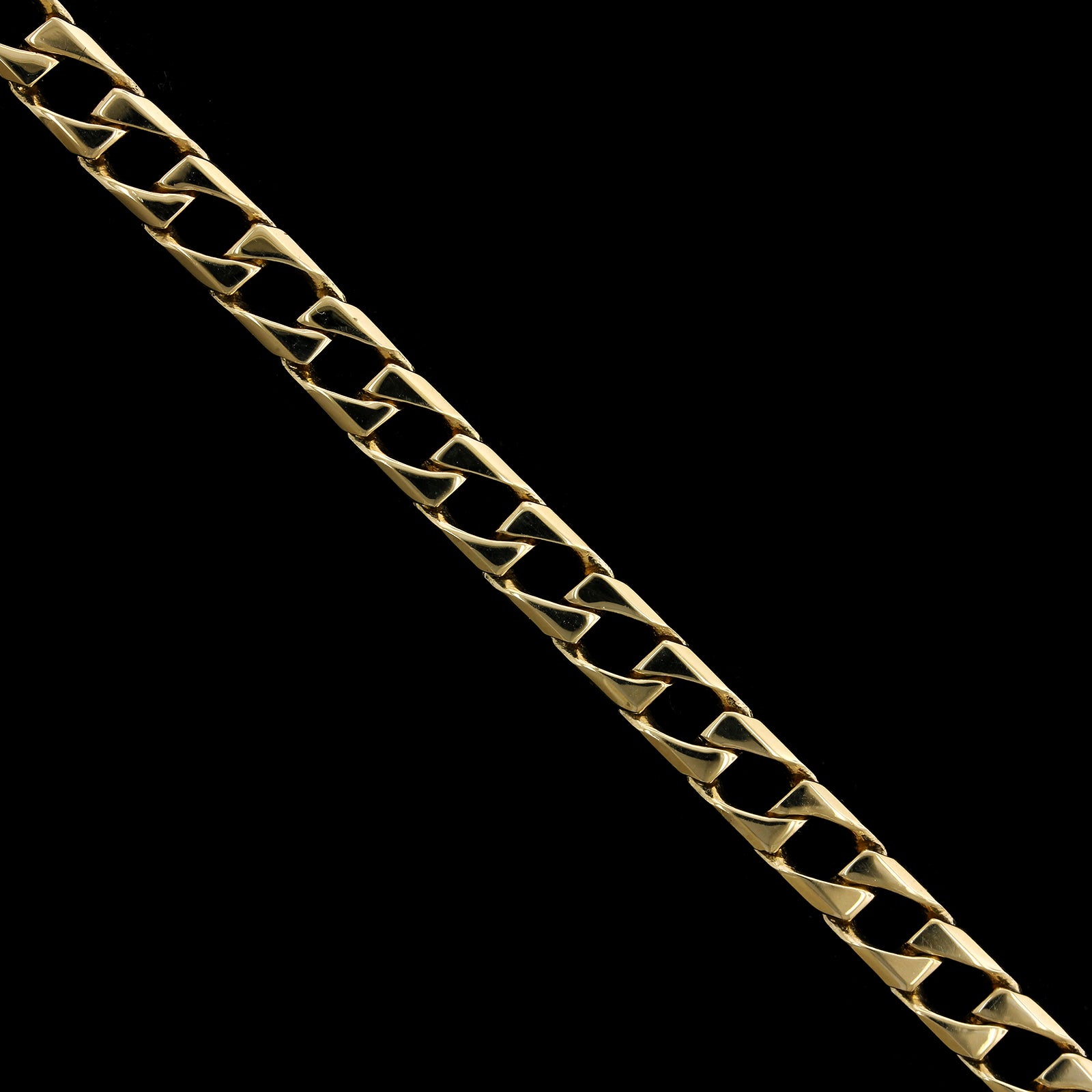 14K Yellow Gold Estate Curb Link Bracelet