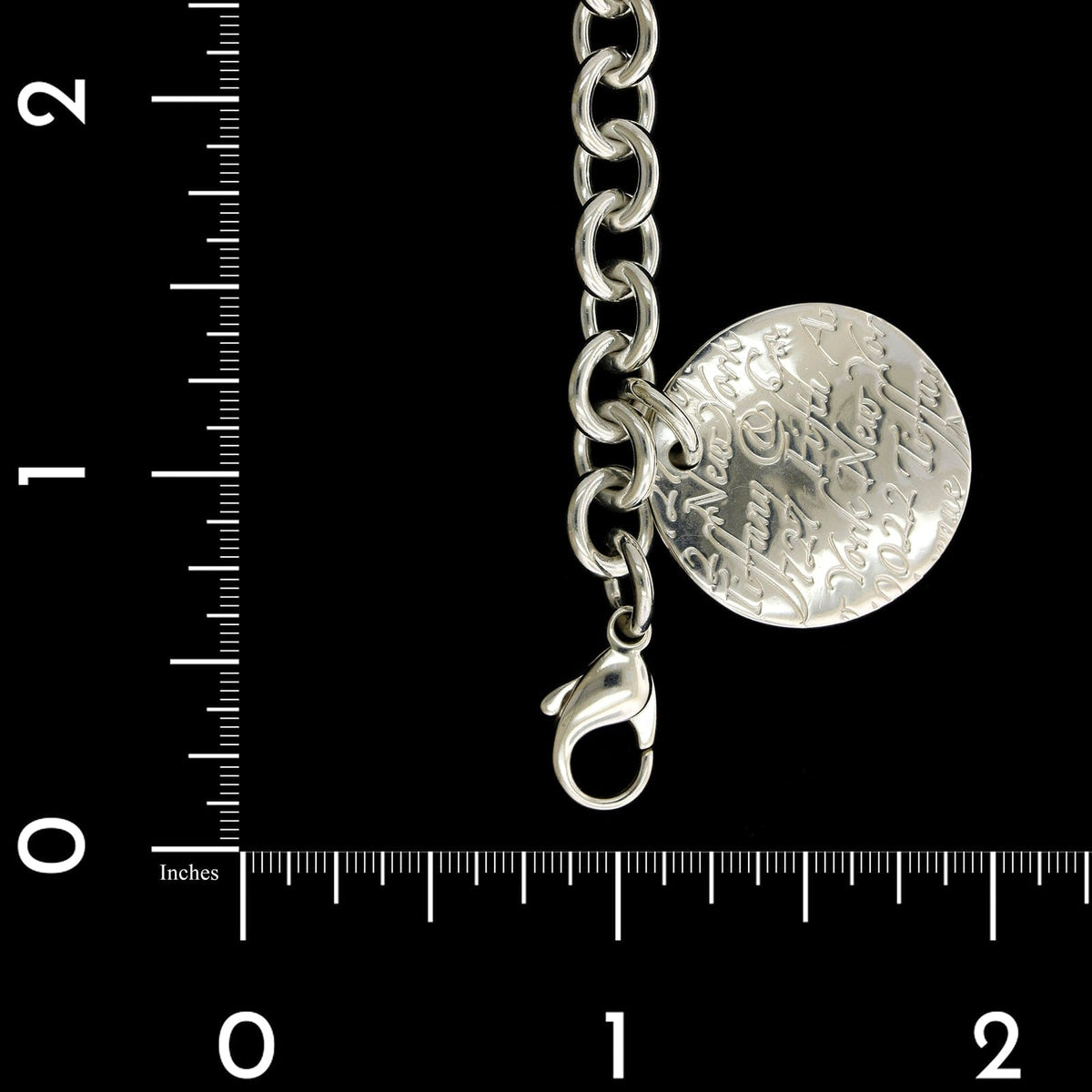 Tiffany & Co. Sterling Silver Estate Notes Charm Bracelet