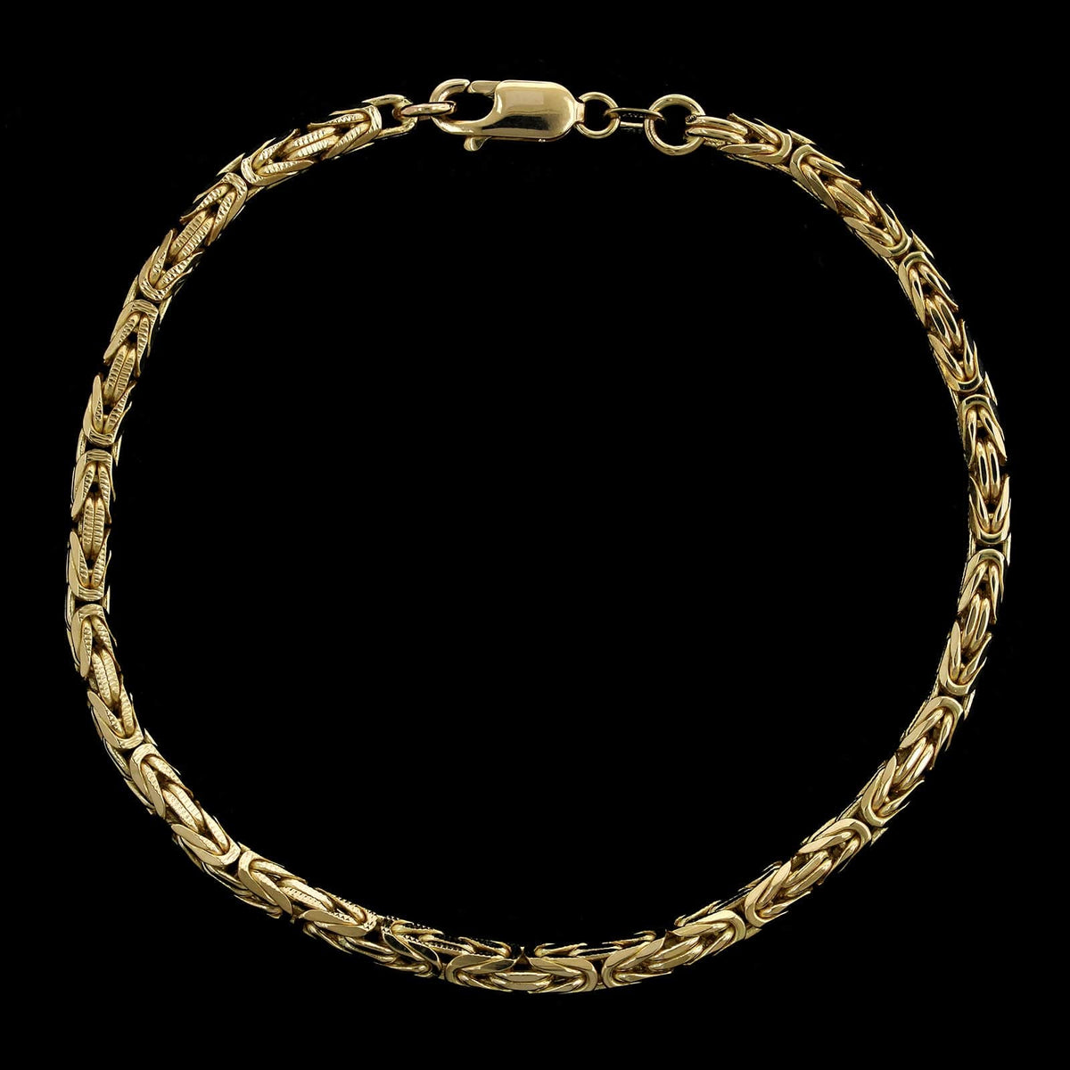 14K Yellow Gold Estate Byzantine Link Bracelet