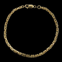 14K Yellow Gold Estate Byzantine Link Bracelet