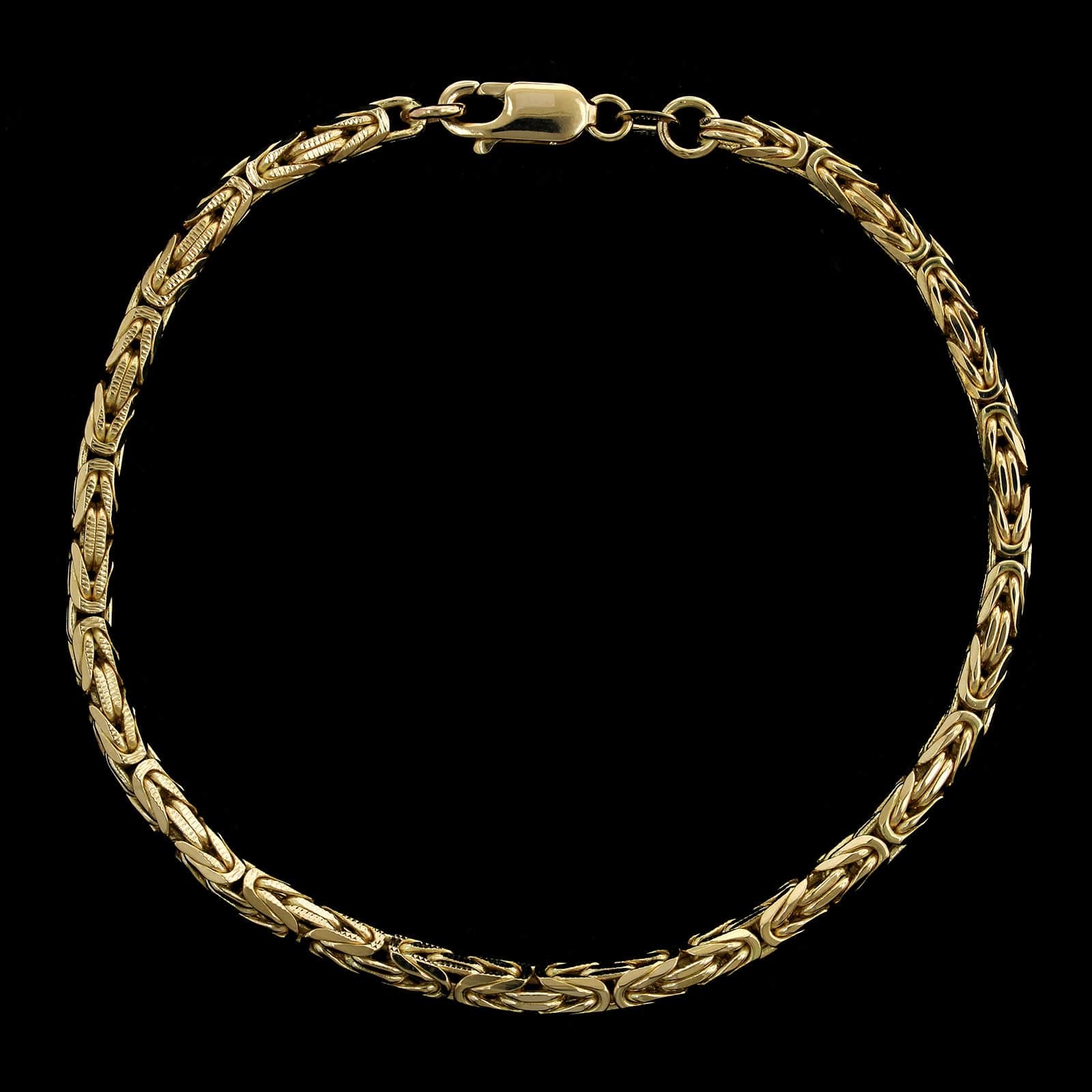 14K Yellow Gold Estate Byzantine Link Bracelet