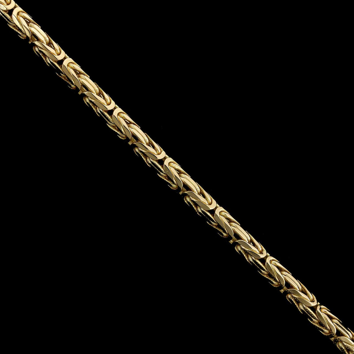 14K Yellow Gold Estate Byzantine Link Bracelet