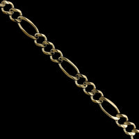 14K Yellow Gold Estate Figaro Link Bracelet