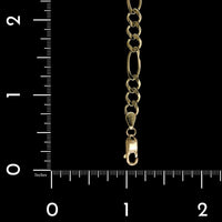 14K Yellow Gold Estate Figaro Link Bracelet