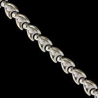 14K White Gold Estate Fancy Link Bracelet
