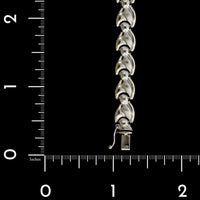 14K White Gold Estate Fancy Link Bracelet
