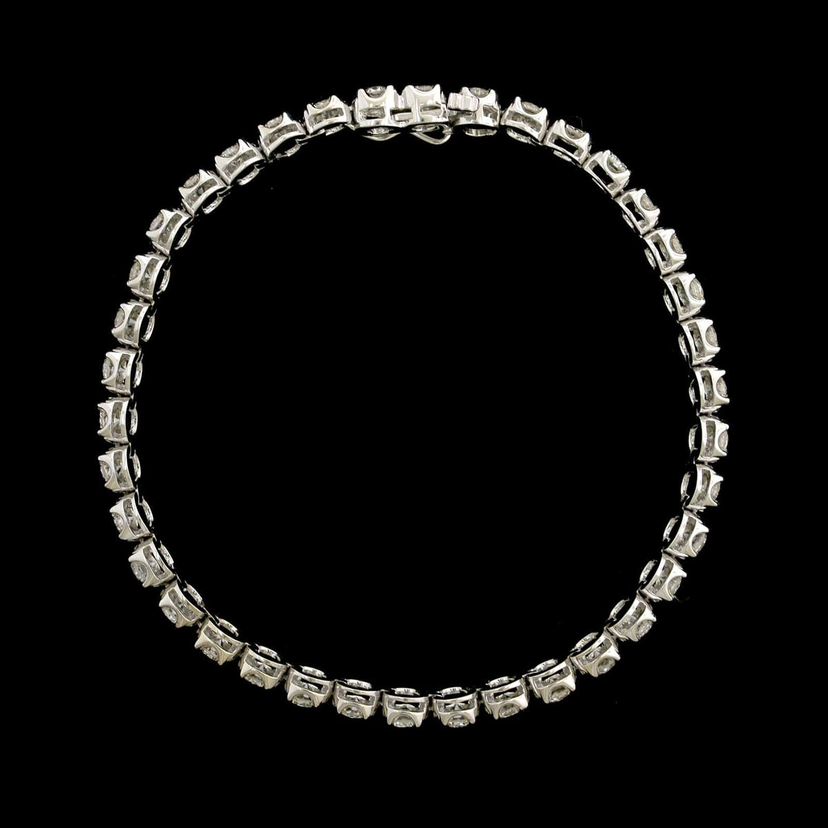 14K White Gold Estate Diamond Tennis Bracelet