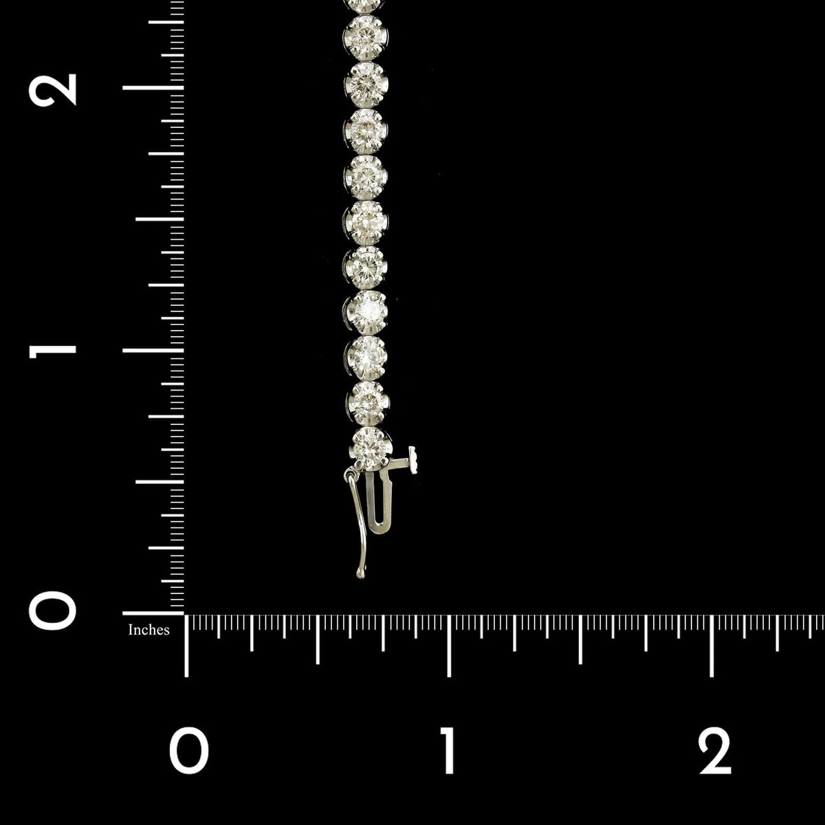 14K White Gold Estate Diamond Tennis Bracelet