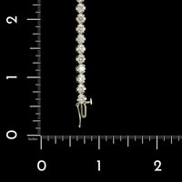 14K White Gold Estate Diamond Tennis Bracelet