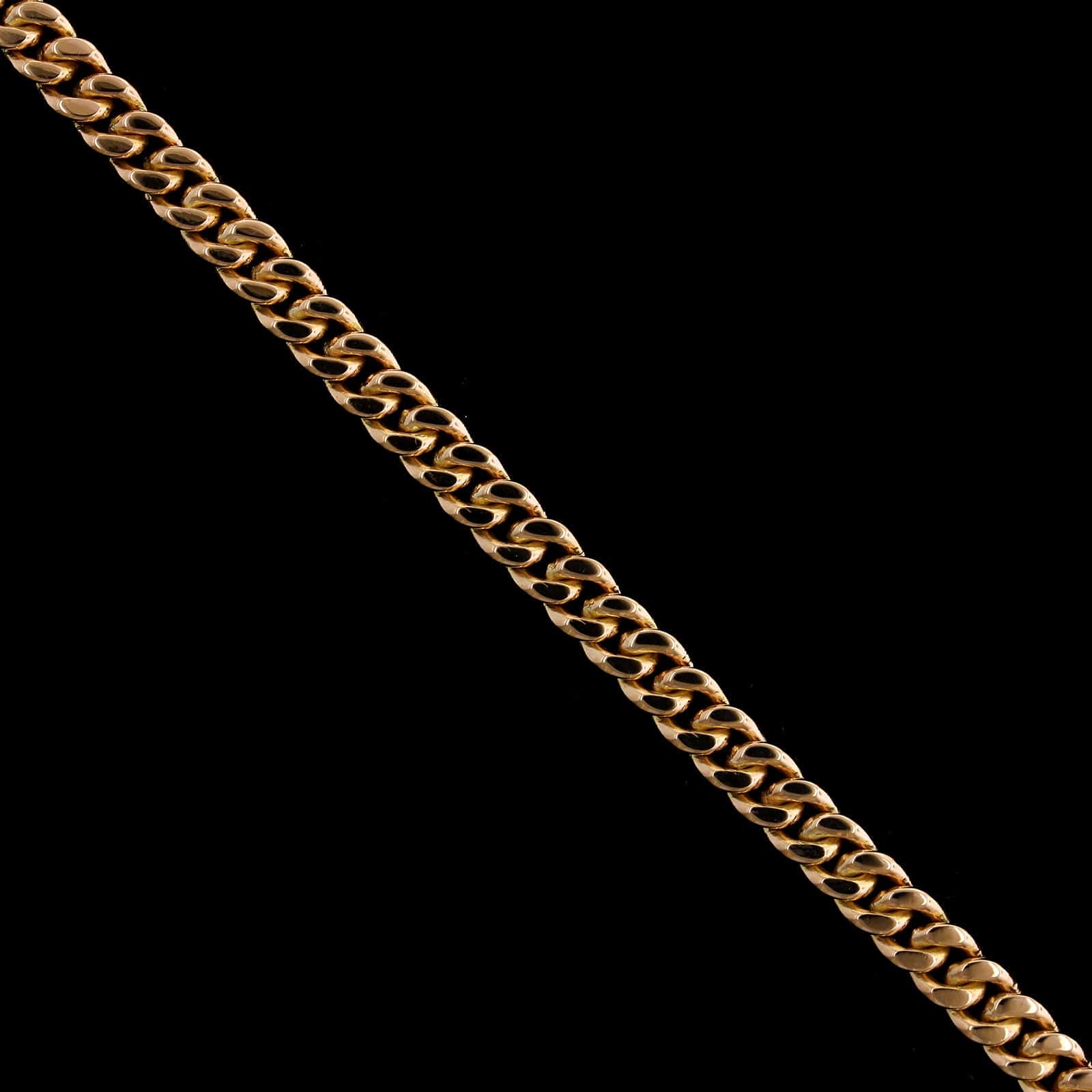 18K Rose Gold Estate Curb Link Bracelet