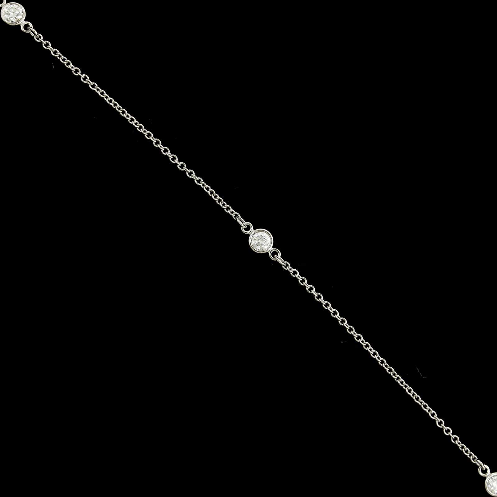 Tiffany & Co. Elsa Peretti Platinum Estate Diamond by the Yard Bracelet