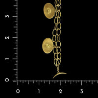 Gabriella Kiss 18K Yellow Gold Estate Double Love Token Bracelet