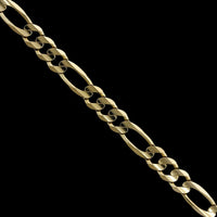 14K Yellow Gold Estate Figaro Link Bracelet