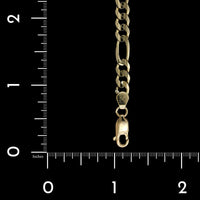 14K Yellow Gold Estate Figaro Link Bracelet