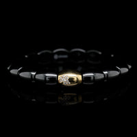 Adamas 18K Yellow Gold Estate Ceramic and Diamond Stretch Bracelet