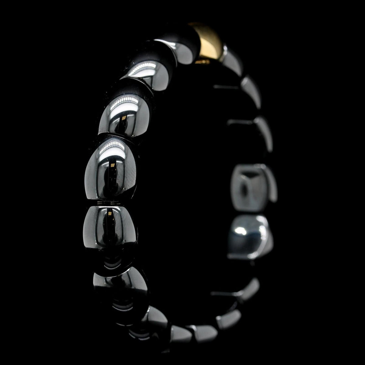 Adamas 18K Yellow Gold Estate Ceramic Stretch Bracelet