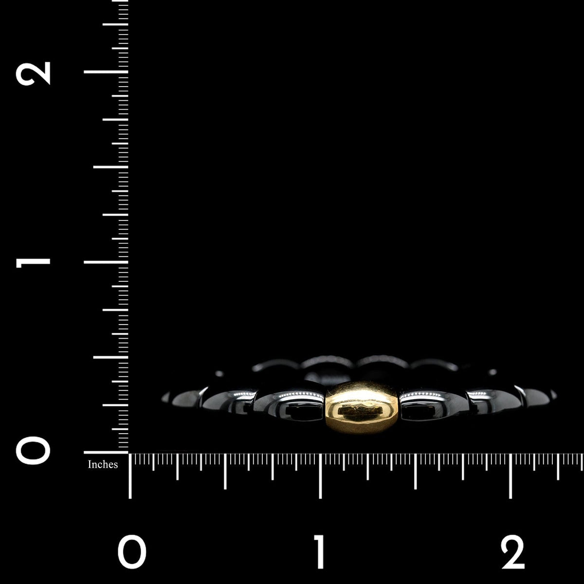 Adamas 18K Yellow Gold Estate Ceramic Stretch Bracelet
