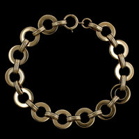 14K Yellow Gold Estate Circular Link Bracelet