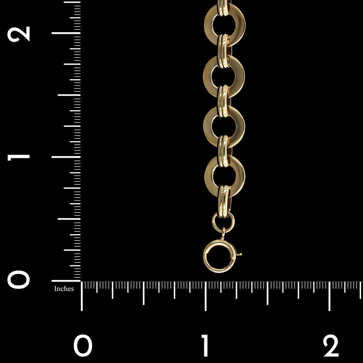 14K Yellow Gold Estate Circular Link Bracelet