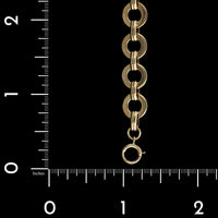 14K Yellow Gold Estate Circular Link Bracelet
