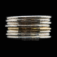 Roberto Coin Sterling Silver and 18K Yellow Gold Estate Martellato Bangle Bracelets
