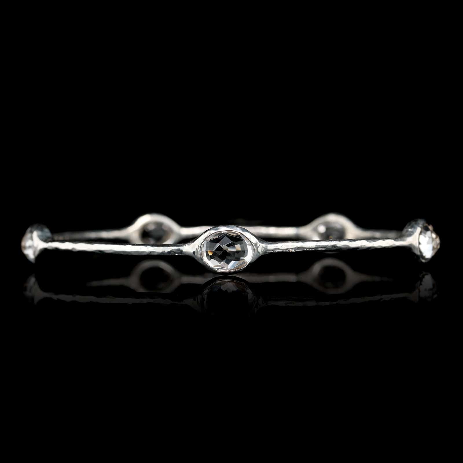 Ippolita Sterling Silver Estate Rock Candy Crystal Bangle Bracelet