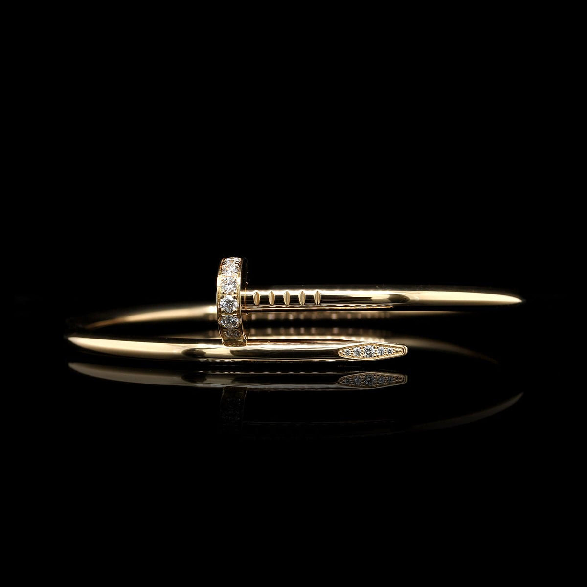 18KT White Gold & CZ Nail Bangle (10.5gm) – Virani Jewelers