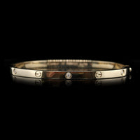 Cartier 18K Yellow Gold Estate Diamond Love Bracelet