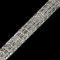 18K White Gold Estate Mesh Link Bracelet