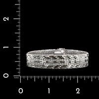 18K White Gold Estate Mesh Link Bracelet