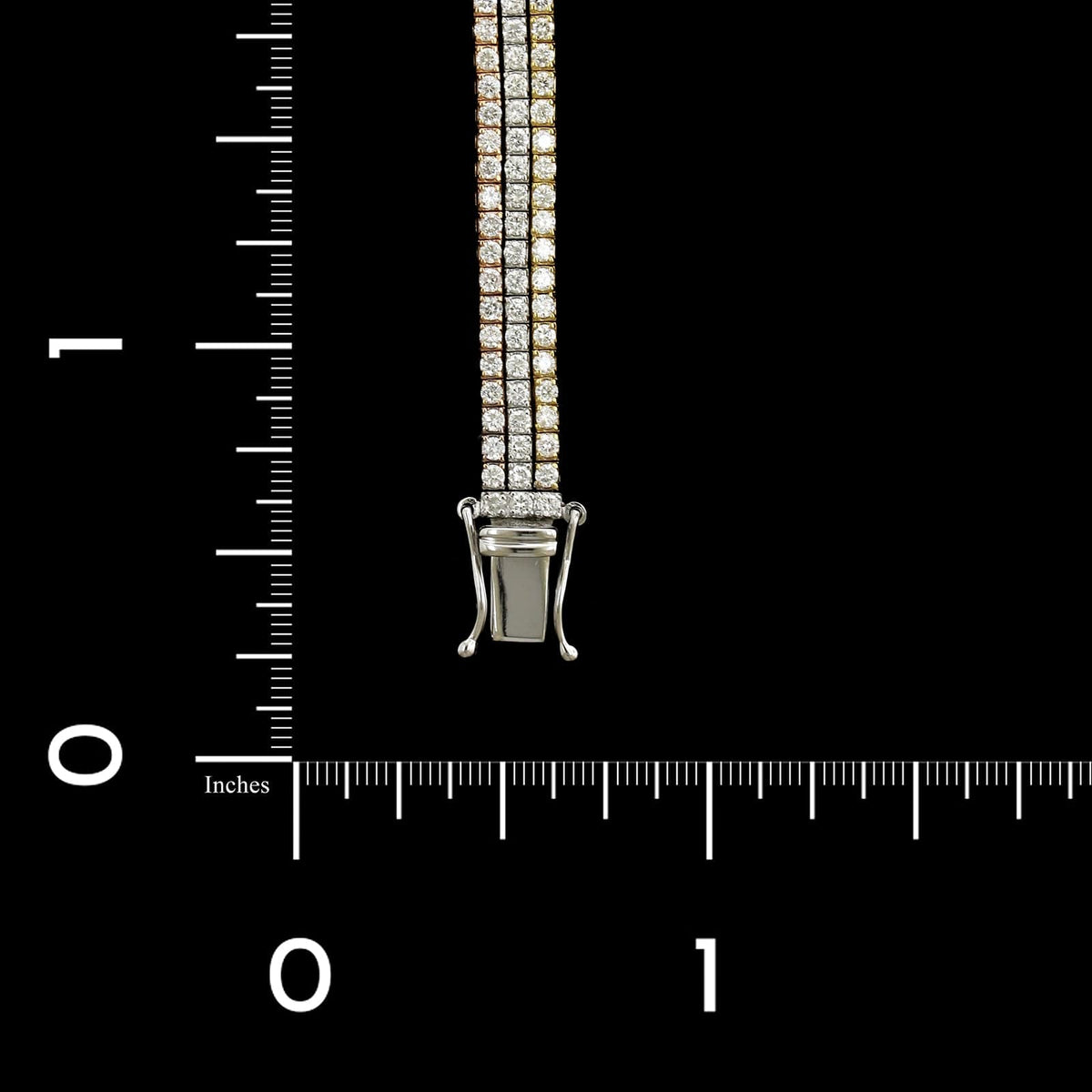 18K Tricolor Gold Estate Diamond Bracelet