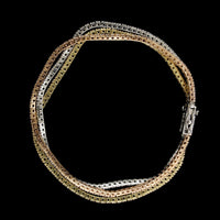 18K Tricolor Gold Estate Diamond Bracelet