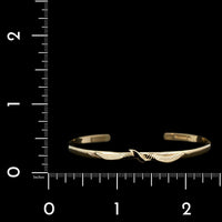 14K Yellow Gold Estate Seagull Cuff Bracelet